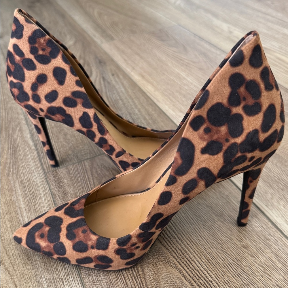 Jessica Simpson Brown Leopard Print Heels 4 inch - Size 7.5